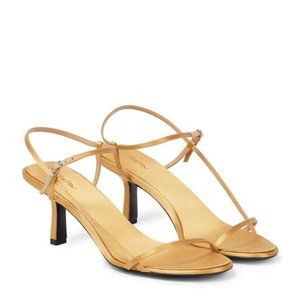 The Row Gold Strappy Heels